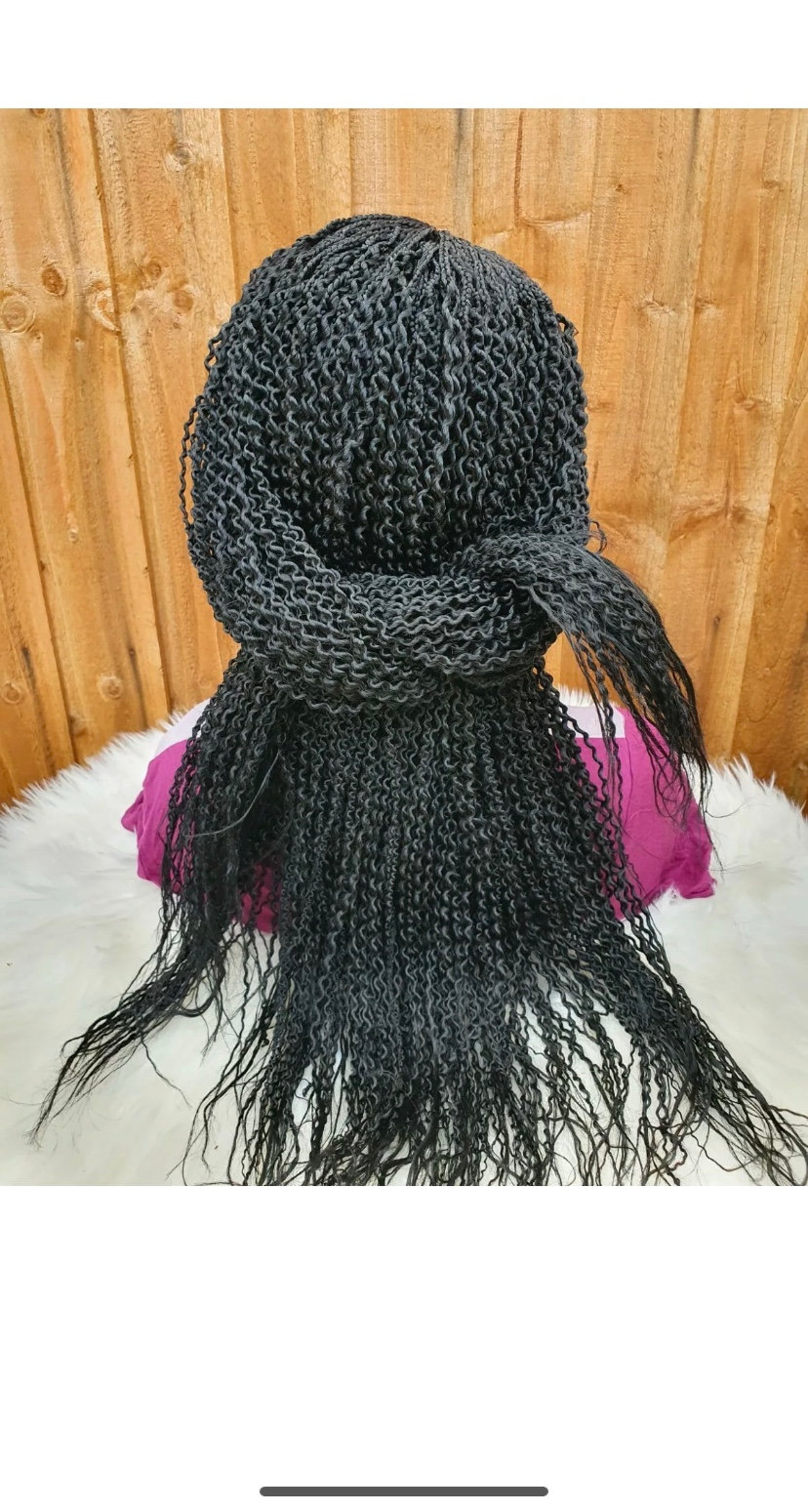 Handmade Braided Watermelon Curly Braids Wig Etsy