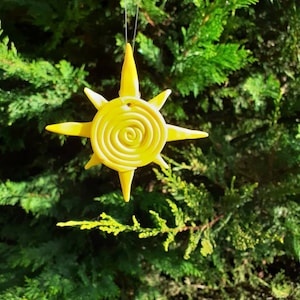 Spiral Sun hanging ornament, Spiral sun to hang in the house or garden