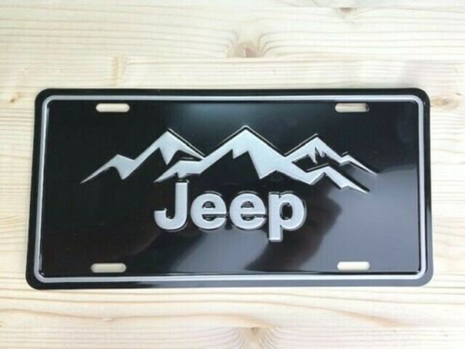 Jeep Aluminum license plates silver and black Etsy