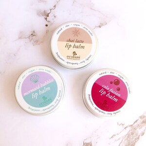 Vegan Lip Balm | Chai Latte | Cola | Mermaid Bubblegum