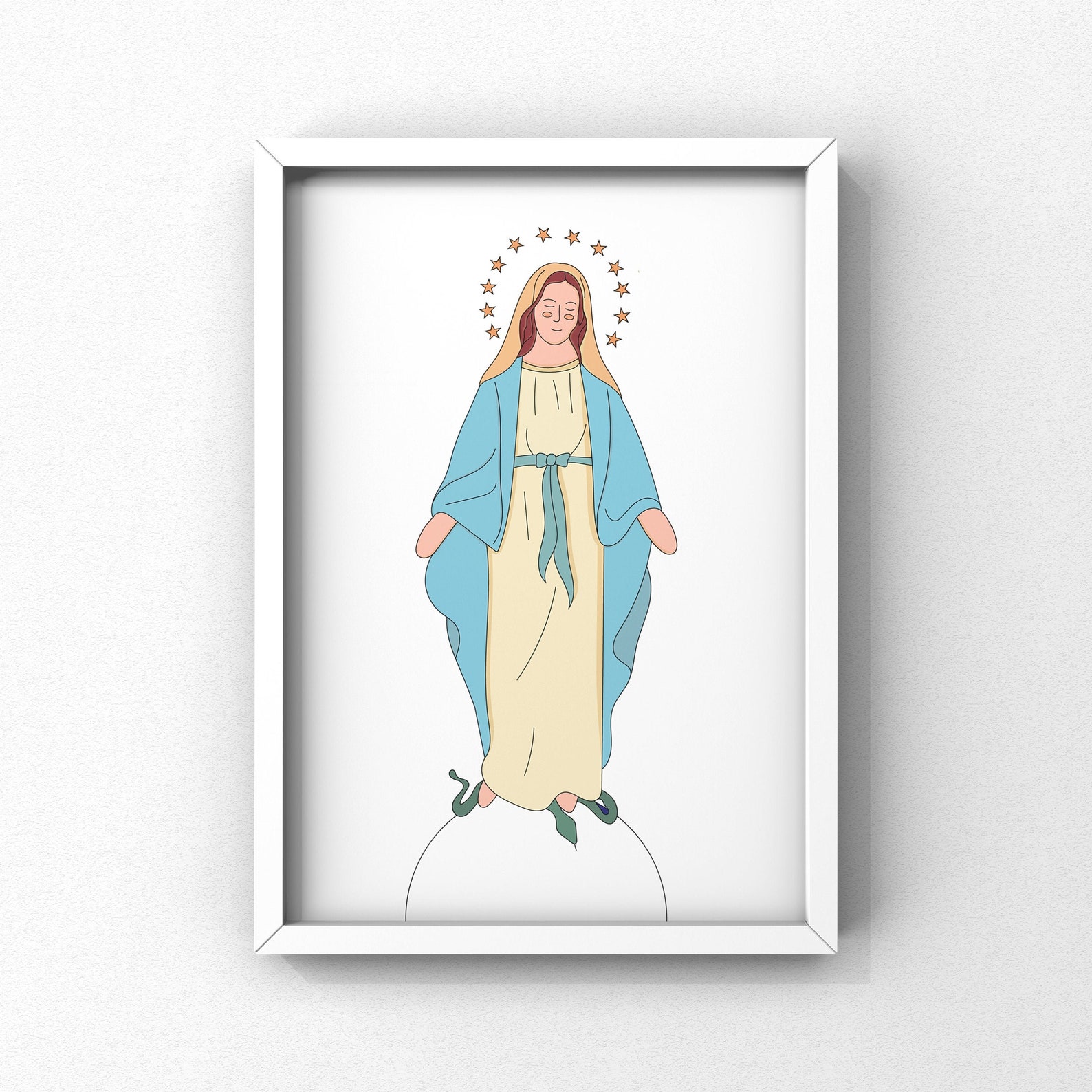 Our Lady of Miraculous Medal Minimalistic Instant Download Gift for a ...