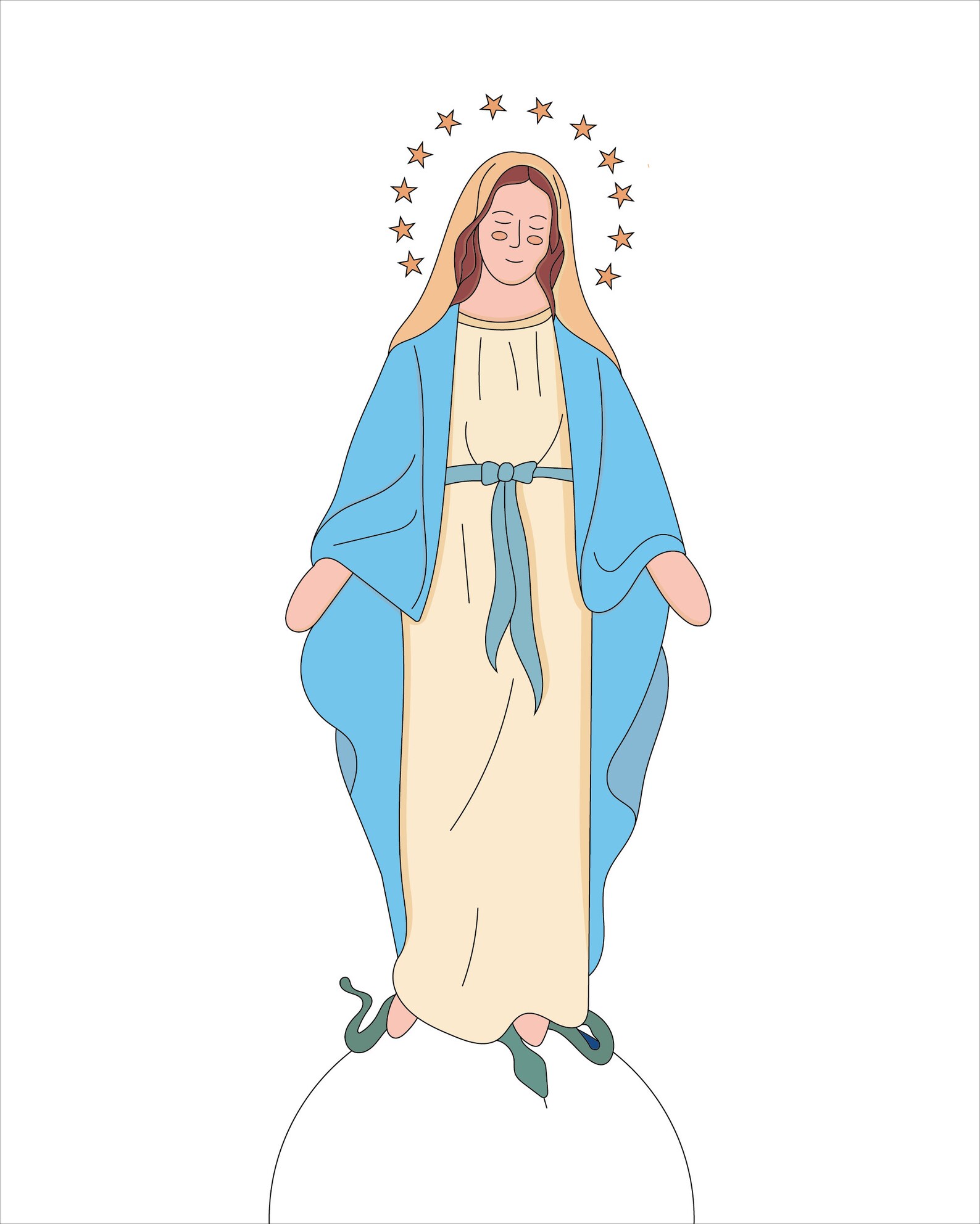 Our Lady of Miraculous Medal Minimalistic Instant Download Gift for a ...