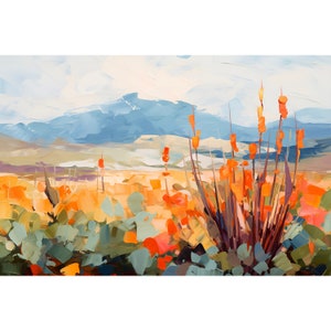 Government Canyon State Park Texas Landscape Wall Art Southwestern Desert Art Abstract San Antonio Artwork Travel Nature Poster