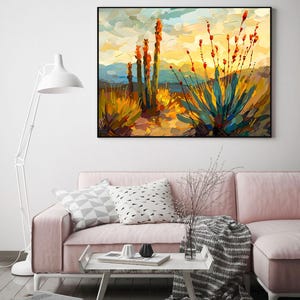 Sonoran Desert Wall Art Print | Arizona Landscape from Original Oil Painting | Southwest Desert Decor | Nature Inspired Home Art image 19