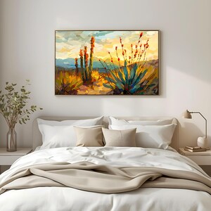 Sonoran Desert Wall Art Print | Arizona Landscape from Original Oil Painting | Southwest Desert Decor | Nature Inspired Home Art image 14