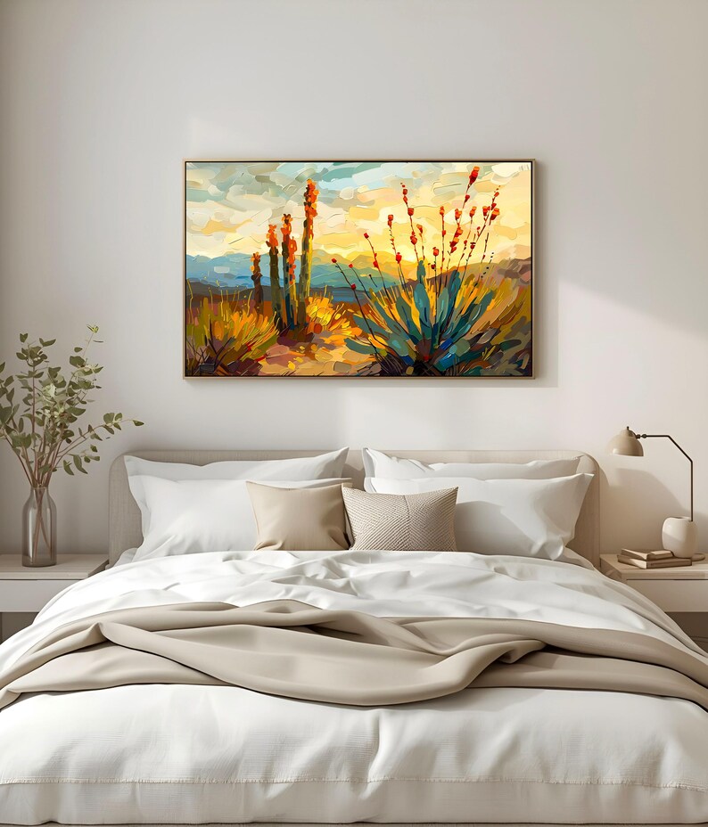 Sonoran Desert Wall Art Print | Arizona Landscape from Original Oil Painting | Southwest Desert Decor | Nature Inspired Home Art image 14
