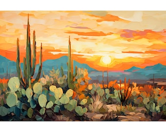 Arizona Mountains Wall Art Print | Desert Mountain Landscape | Nature Inspired Home Décor