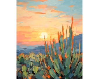 Colorado Desert Painting California Landscape Art Print Southwestern Wall Art