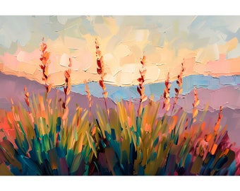 Painted Desert Painting New Mexico Art Print Southwest Landscape Wall Art Southwestern Art Nature Travel Poster