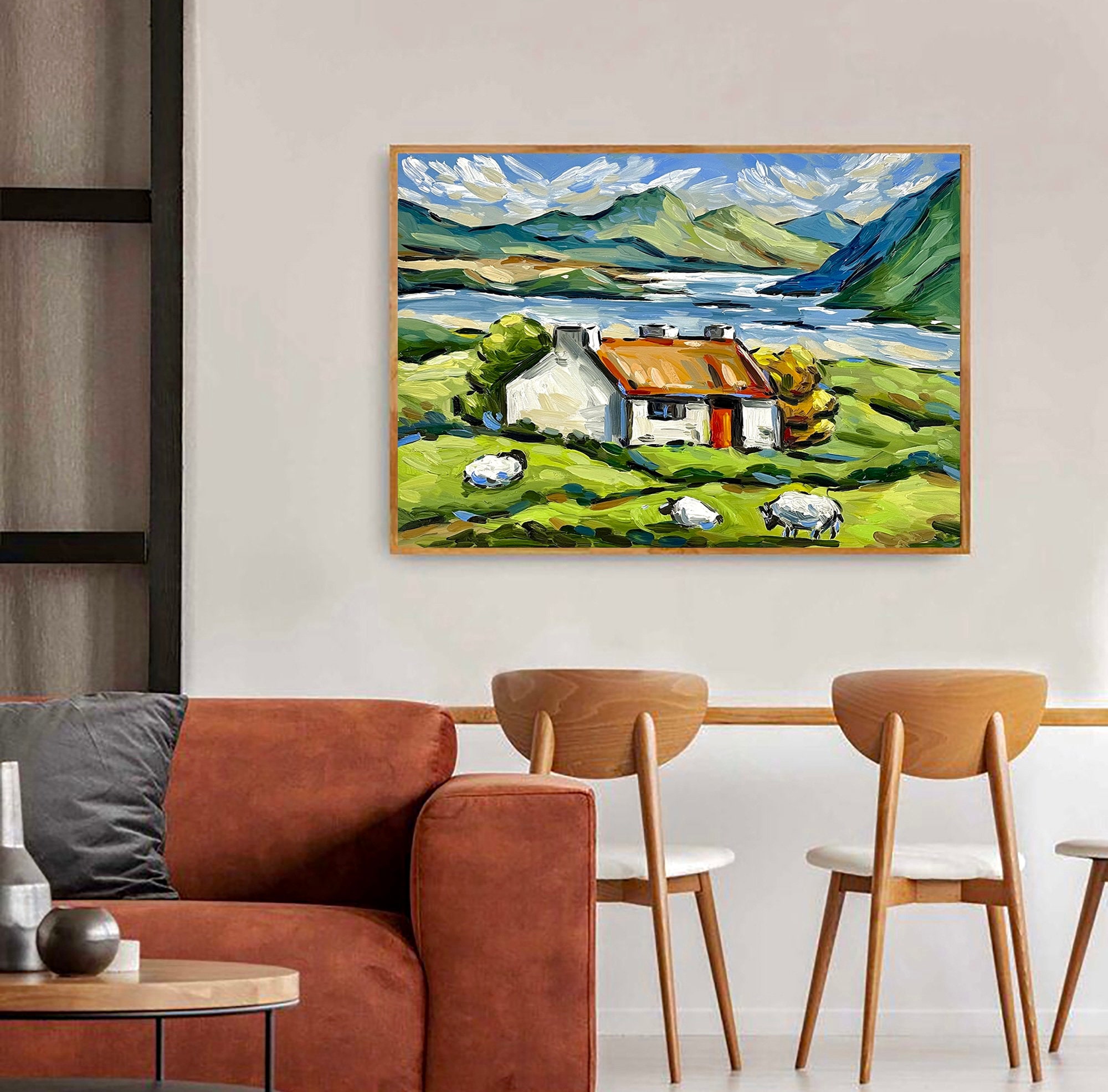 Mountain Lake Painting Irish Landscape Print From Original Oil Painting ...