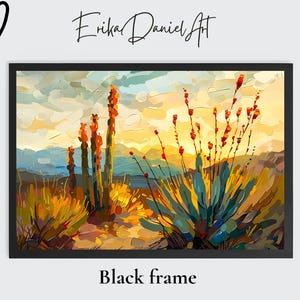 Sonoran Desert Wall Art Print | Arizona Landscape from Original Oil Painting | Southwest Desert Decor | Nature Inspired Home Art image 7