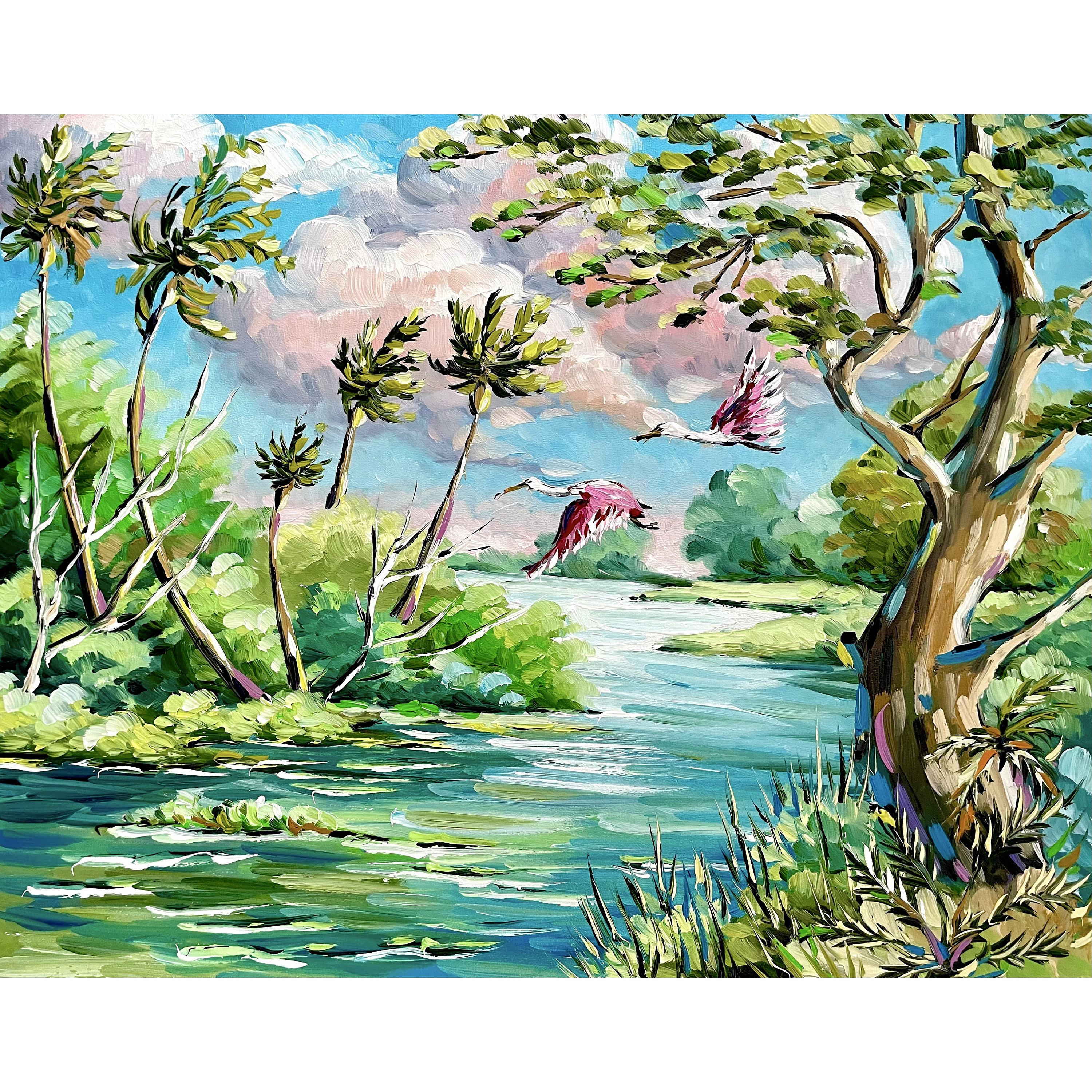 Everglades Nationalpark Reise-Poster - Landschaftsdruck Auf Leinwand, 30x40 Cm, Wanddekoration