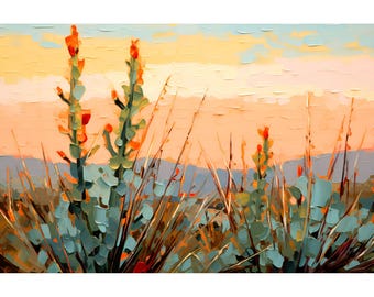 Sierra Sunset Art Print: Arizona Desert Landscape