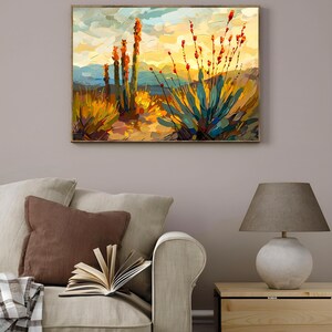 Sonoran Desert Wall Art Print | Arizona Landscape from Original Oil Painting | Southwest Desert Decor | Nature Inspired Home Art image 18