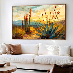 Sonoran Desert Wall Art Print | Arizona Landscape from Original Oil Painting | Southwest Desert Decor | Nature Inspired Home Art image 11
