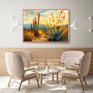 Sonoran Desert Wall Art Print | Arizona Landscape from Original Oil Painting | Southwest Desert Decor | Nature Inspired Home Art image 4