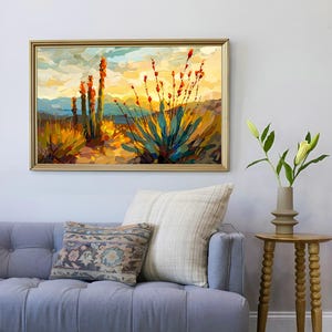 Sonoran Desert Wall Art Print | Arizona Landscape from Original Oil Painting | Southwest Desert Decor | Nature Inspired Home Art image 15