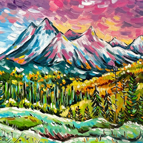 Mountain Watercolor Painting Ouray Colorado Art Original Etsy