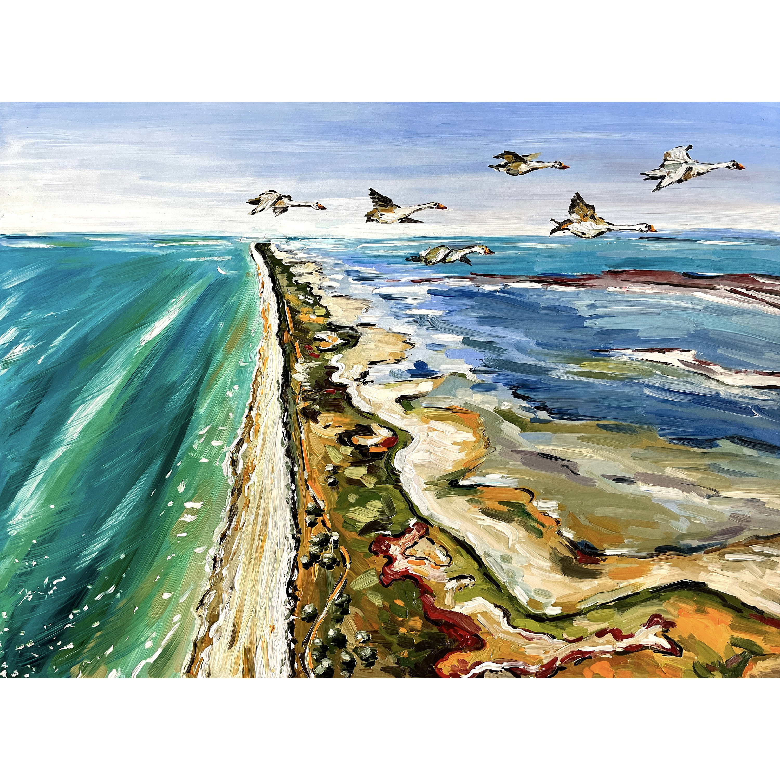 Outer Banks Painting Seaside Art Print North Carolina Wall Art