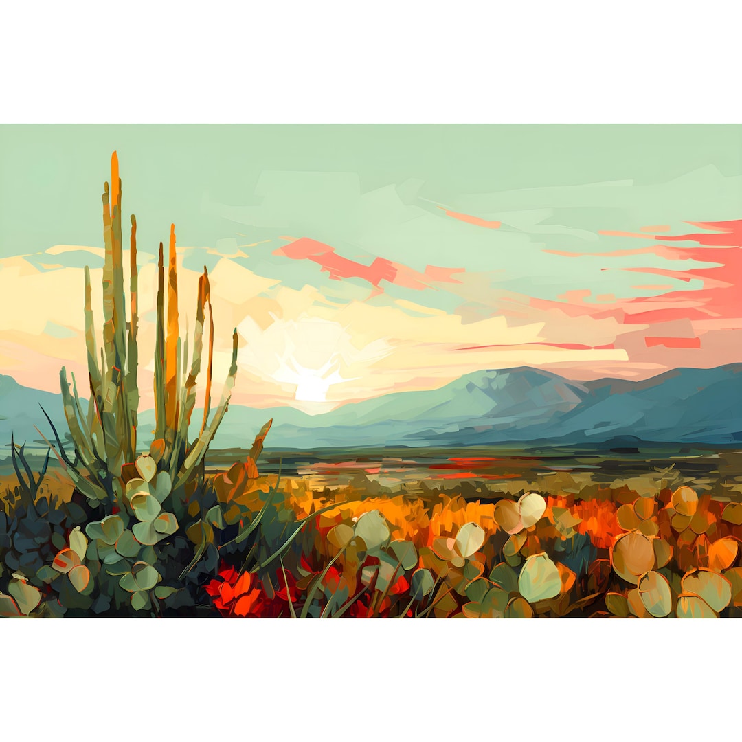 Santa Fe Landscape Print New Mexico Wall Art - Southwestern Mountain ...