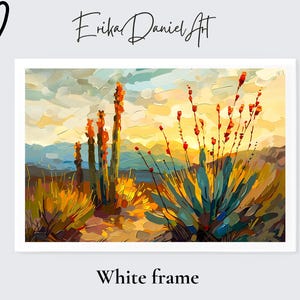 Sonoran Desert Wall Art Print | Arizona Landscape from Original Oil Painting | Southwest Desert Decor | Nature Inspired Home Art image 8