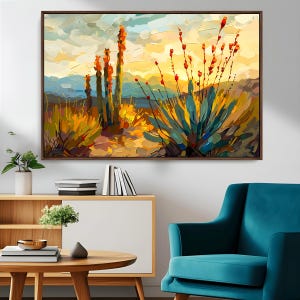 Sonoran Desert Wall Art Print | Arizona Landscape from Original Oil Painting | Southwest Desert Decor | Nature Inspired Home Art image 16