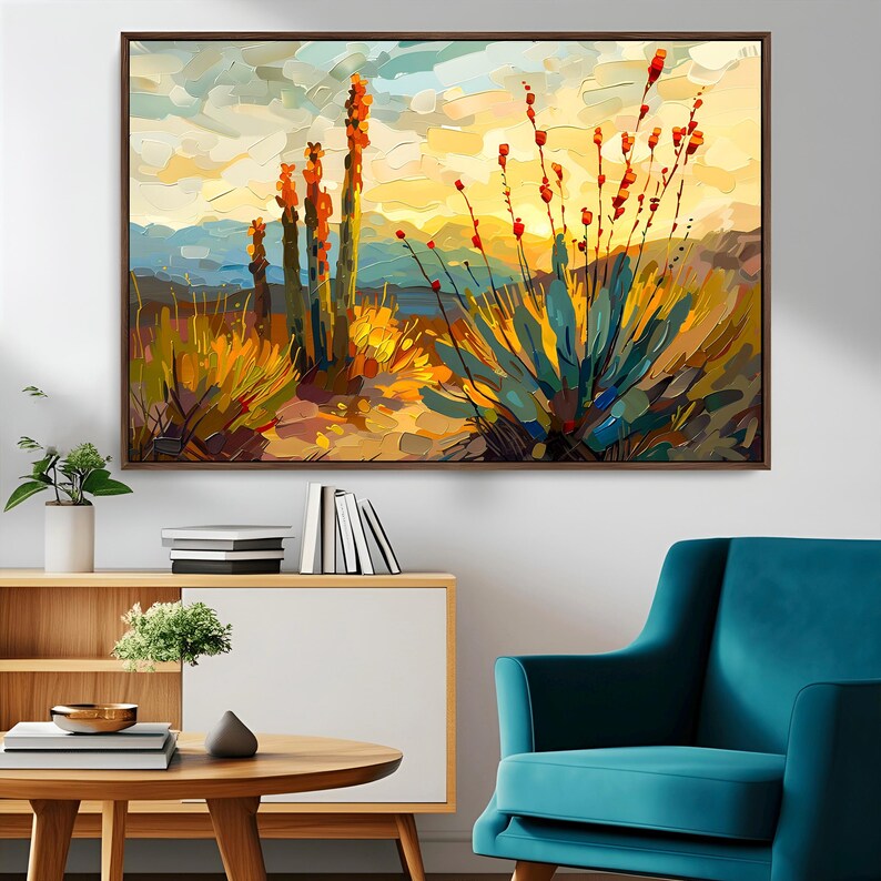 Sonoran Desert Wall Art Print | Arizona Landscape from Original Oil Painting | Southwest Desert Decor | Nature Inspired Home Art image 16