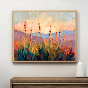 Painted Desert Painting New Mexico Art Print Southwest Landscape Wall Art Southwestern Art Nature Travel Poster 11x14 inches
