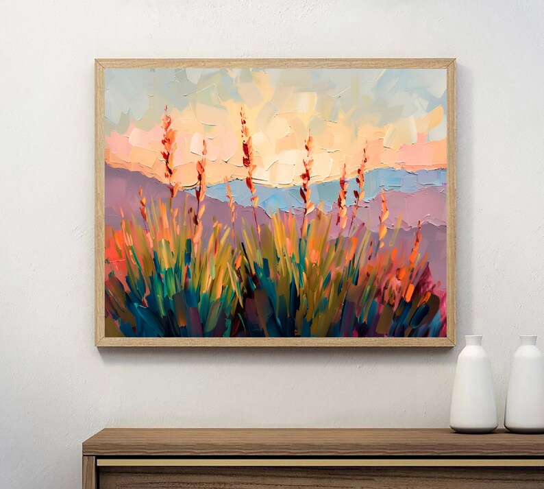 Painted Desert Painting New Mexico Art Print Southwest Landscape Wall Art Southwestern Art Nature Travel Poster 11x14 inches