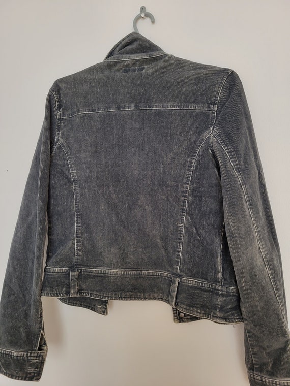 Vintage corduroy jacket, Ladies grey jacket, size M Gem