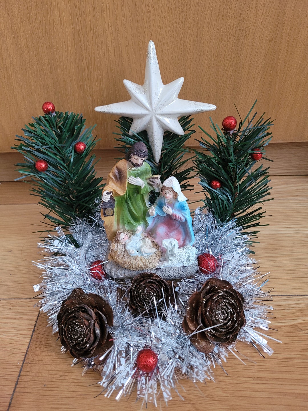 Christmas Nativity Scene, Christmas Table Decoration, Christmas Religious Centerpiece Etsy