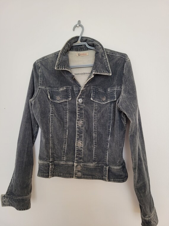 Vintage corduroy jacket, Ladies grey jacket, size M Gem