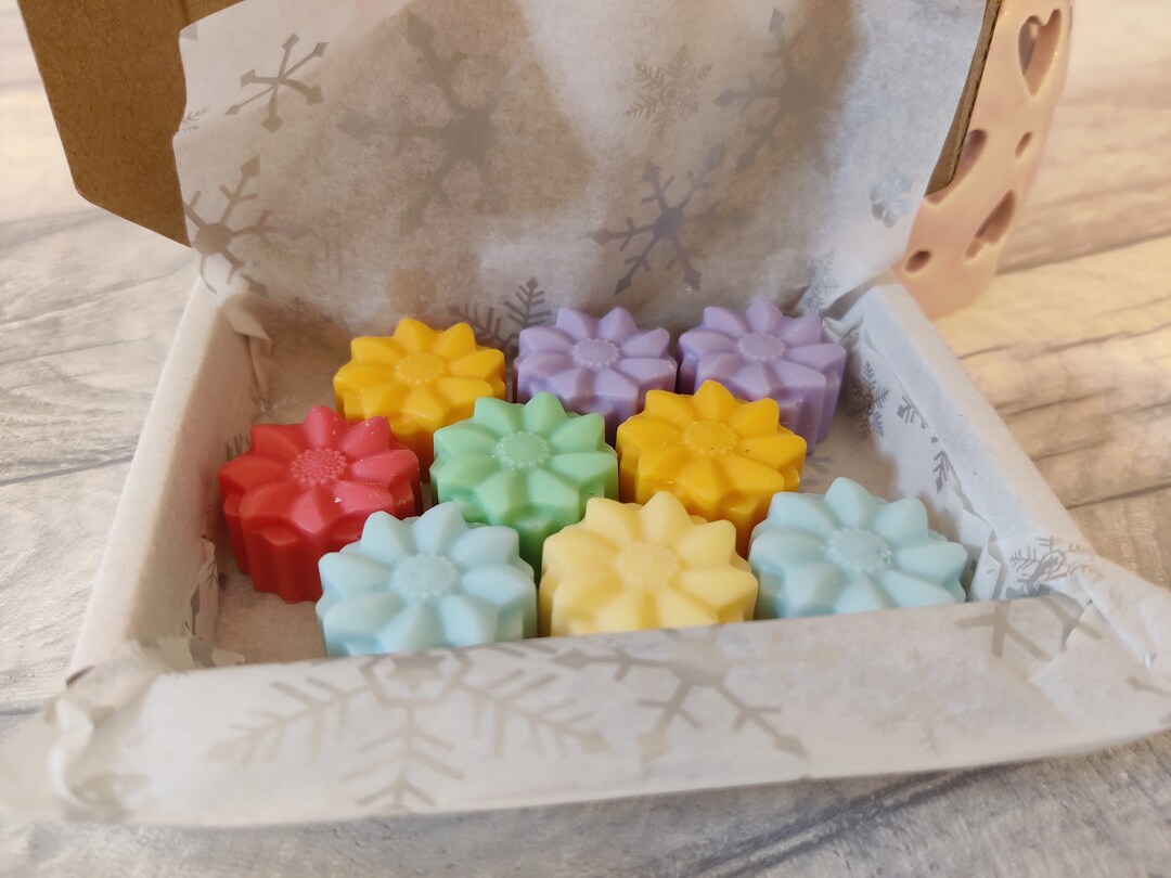 Peony Flower Shaped Gift Set Scented Wax Melts Colourful Etsy UK