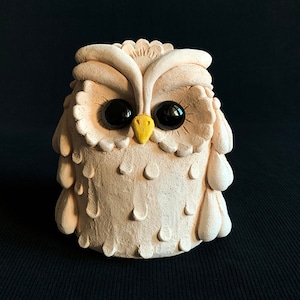 Sowa ceramiczna, Rzeźba sowy, Symbol mądrości, Piękna ręcznie robiona sowa, Duża gliniana sowa, Najlepsza ceramiczna sowa, Ptak mądrości