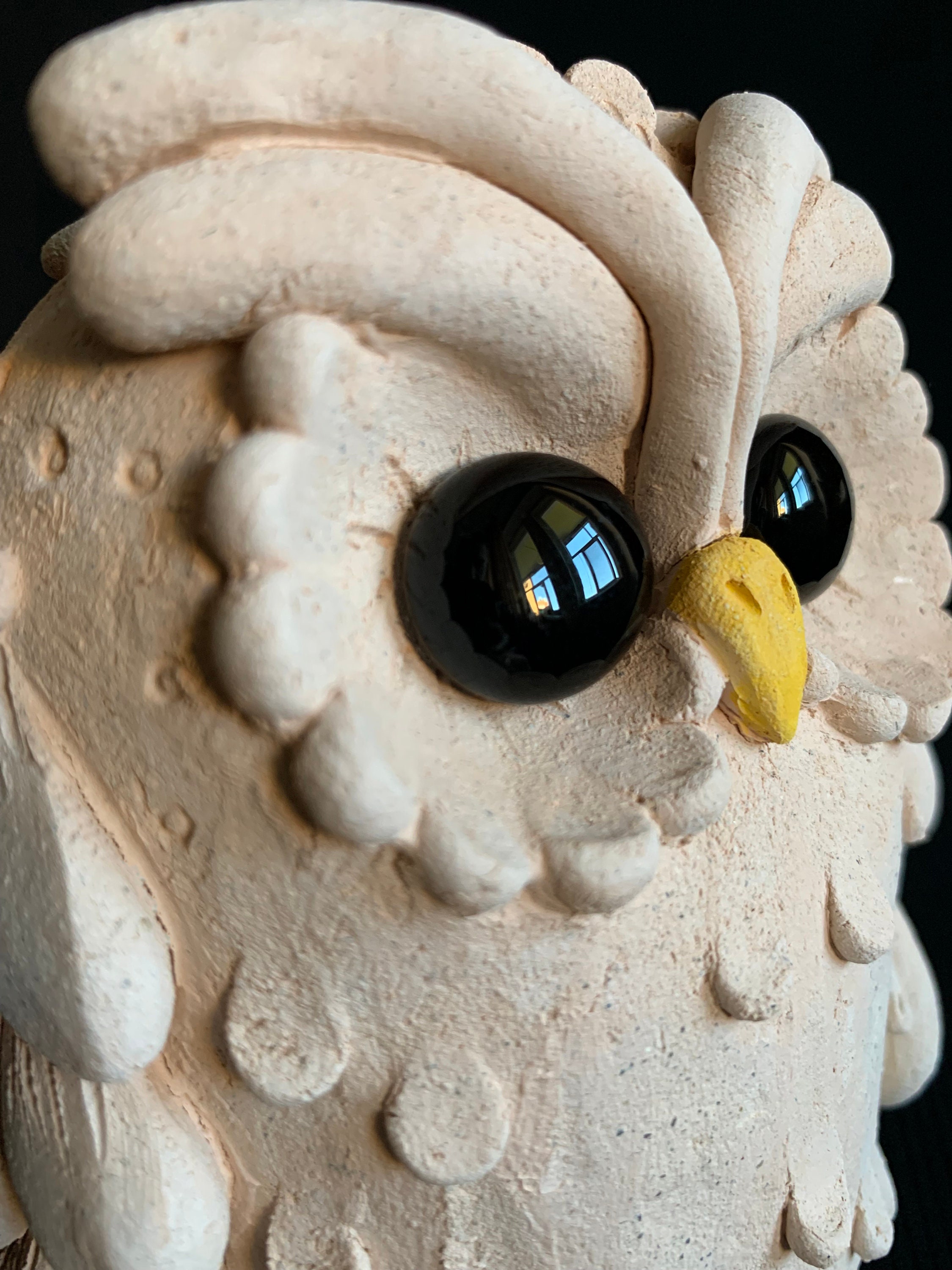 手作りの陶器製フクロウの彫刻：知恵の象徴 - Etsy 日本