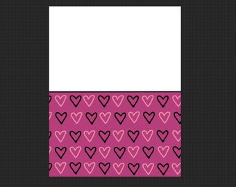 Pink Hearts Card