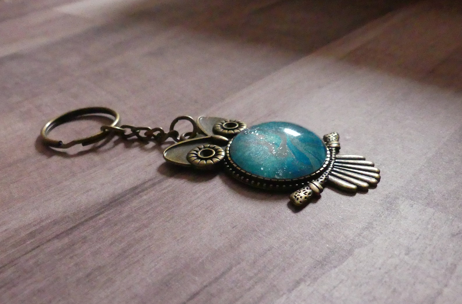 Handmade Unique Blue Keychain Etsy