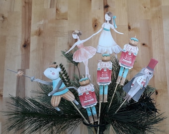 Nutcracker Ballet Cake Topper or Centerpiece, Christmas, Dance, Party Decoration  5+  inches tall or wide