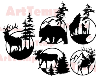 Download Wildlife Vector Art Etsy