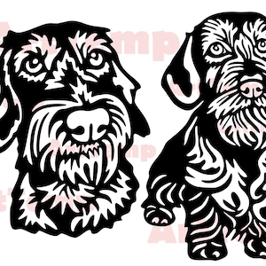 Dachshund SVG, Dog dxf cut file, pet svg for cricut, dxf for laser cnc, Dachshund clipart, Silhouettes dxf, vector dog, dog shirt design