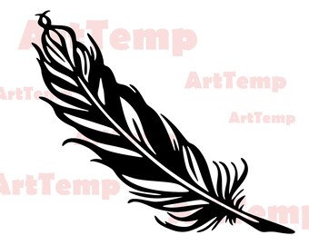 Feather SVG Cut File: Boho Cricut, Papercut Template (Digital Download)