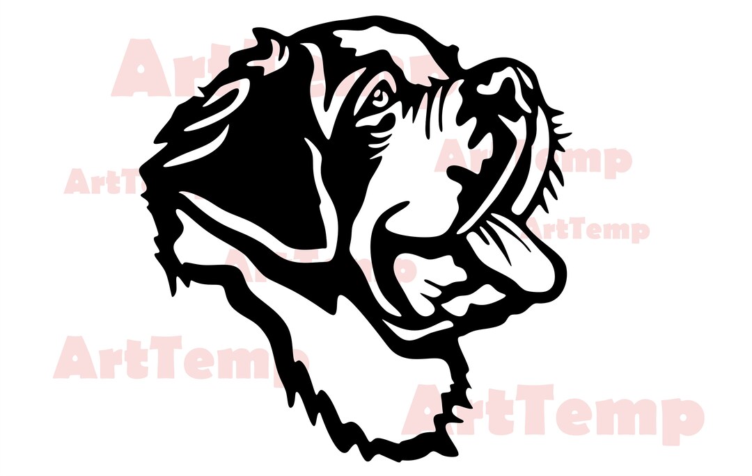 St Bernard SVG: Dog Cut File for Cricut, CNC Laser (digital