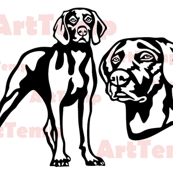 Weimaraner SVG, Dog dxf cut file, pet svg for cricut, dxf for laser cnc, Weimaraner clipart, Silhouettes dxf, vector dog, dog shirt design