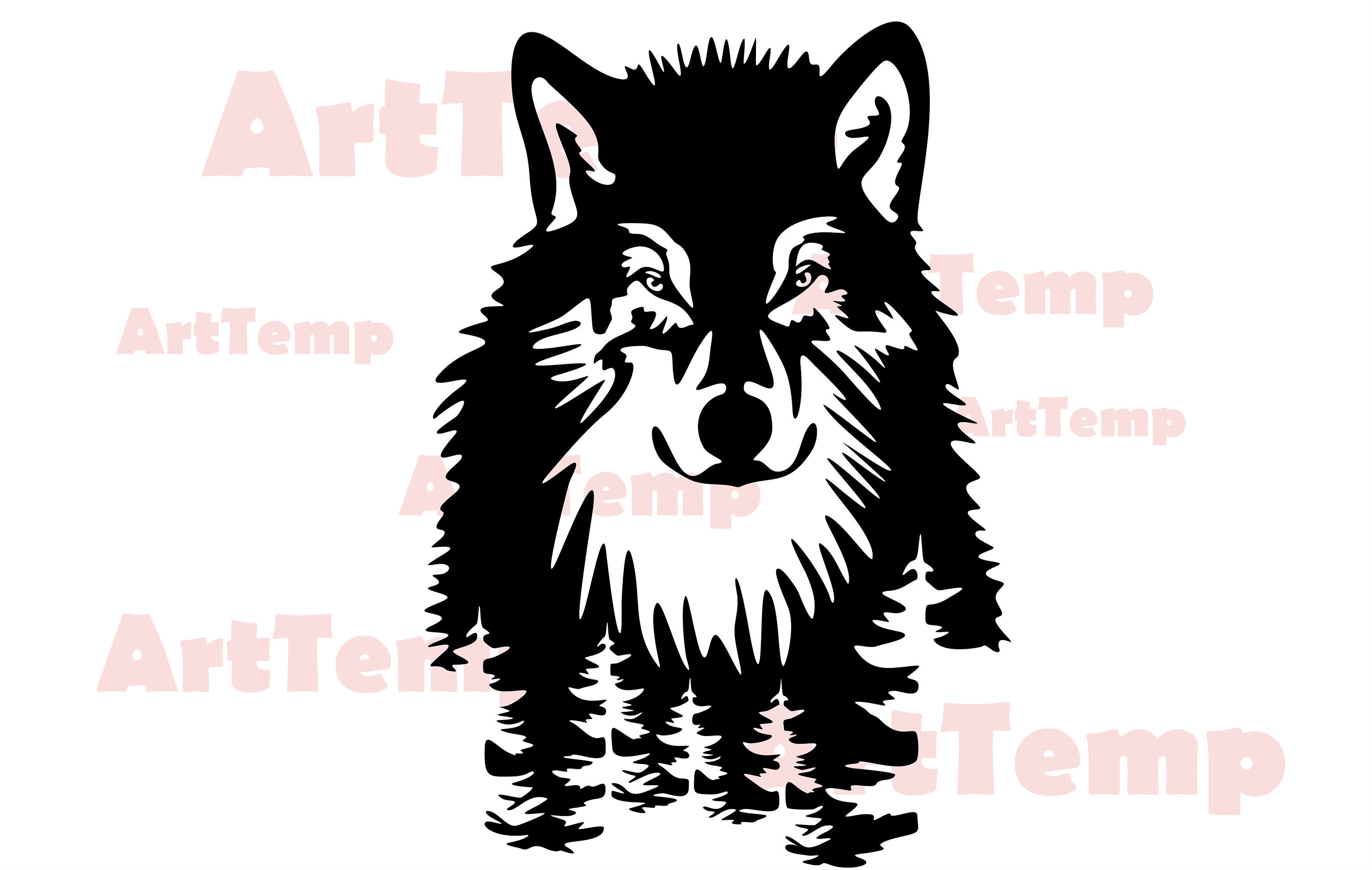 Wolf DXF Animals Scene SVG Cut File Svg for Cricut Dxf for - Etsy Canada