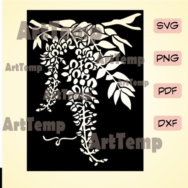 Wisteria Template - Etsy