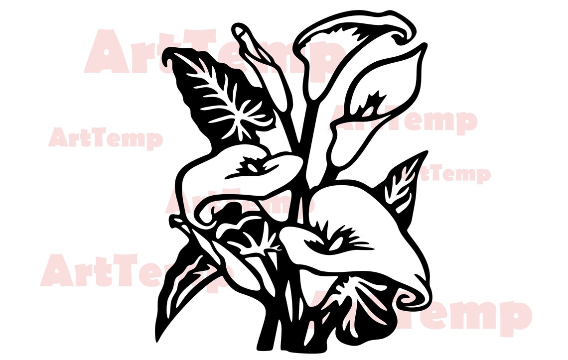 Flower svg Calla Lilies svg for cricut papercut | Etsy