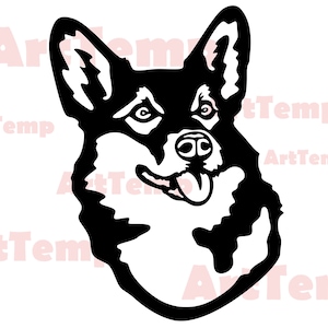 Corgis SVG, Hund Dxf Schnittdatei, Haustier svg für Cricut, dxf für Laser CNC, PapierschnittSchablone, Clipart, Silhouetten dxf, Vektor Hund, Corgis Clipart