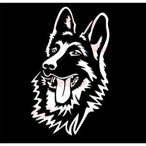 German Shepherd SVG, Portrait dog dxf, Dog Peeking SVG for Cricut, German Shepherd clipart Cut file, iron on, vector png vinyl shirt design