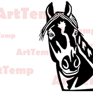 Pferd SVG, Pferd Clipart SVG, Tiere geschnitten Datei für Laser, Dxf für Plasma, Cnc-Datei, Vinyl-Dekor, Svg für Cricut Pferd Silhouette Aufkleber