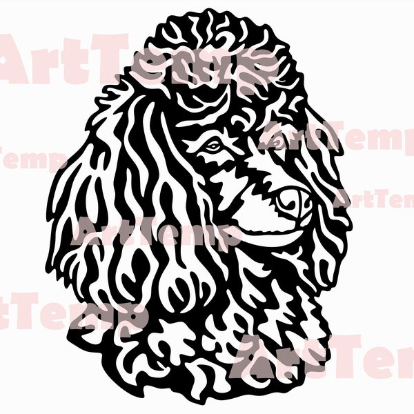 Poodles SVG, Dog dxf cut file, pet svg for cricut, dxf for laser cnc, template, clipart, Silhouettes dxf, vector dog, dxf file for plasma